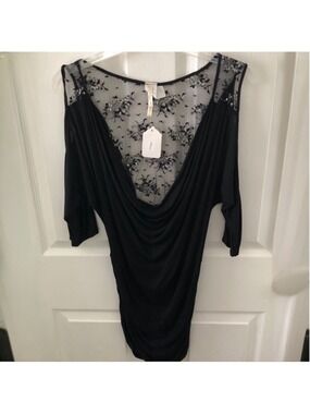 Size S Sexy Delicate Metallic Floral Lace Back Camisole Romantic Whimsigoth NWT